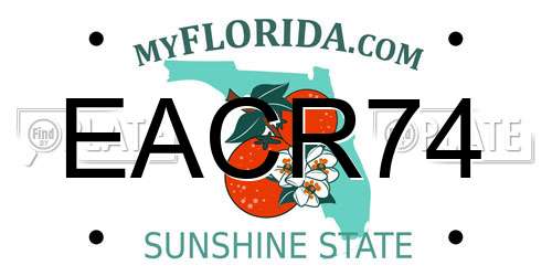 EACR74 Florida License Plate