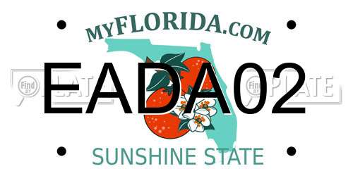 EADA02 Florida License Plate