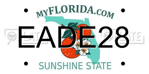 EADE28 Florida License Plate