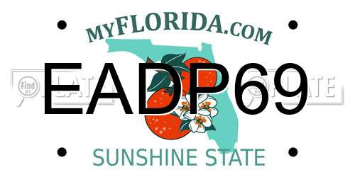 EADP69 Florida License Plate