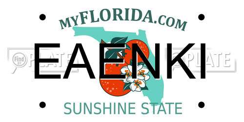 EAENKI Florida License Plate