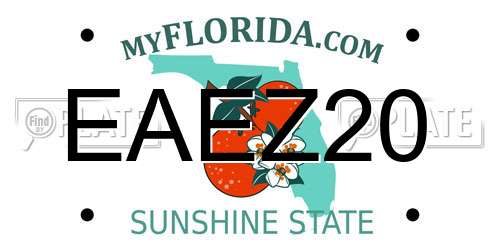 EAEZ20 Florida License Plate