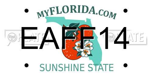 EAFF14 Florida License Plate