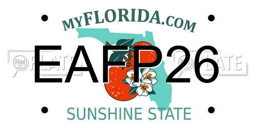 EAFP26 Florida License Plate