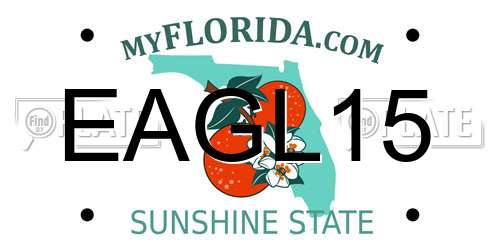 EAGL15 Florida License Plate