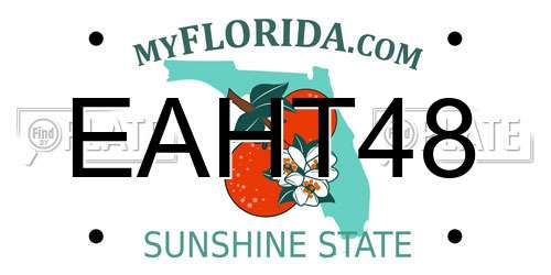 EAHT48 Florida License Plate