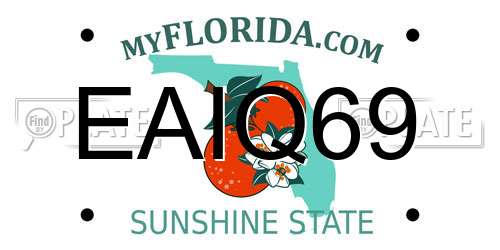 EAIQ69 Florida License Plate