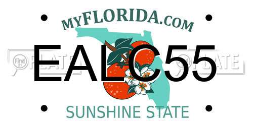 EALC55 Florida License Plate
