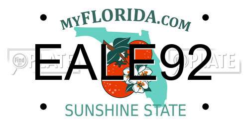 EALE92 Florida License Plate