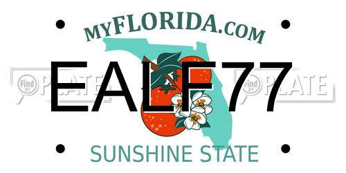 EALF77 Florida License Plate