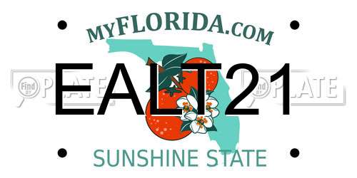EALT21 Florida License Plate