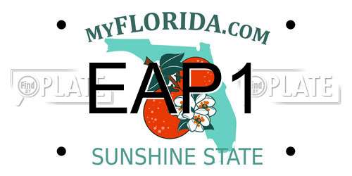 EAP1 Florida License Plate