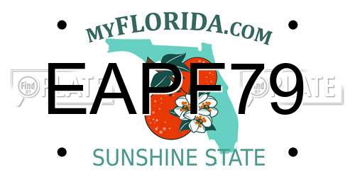 EAPF79 Florida License Plate