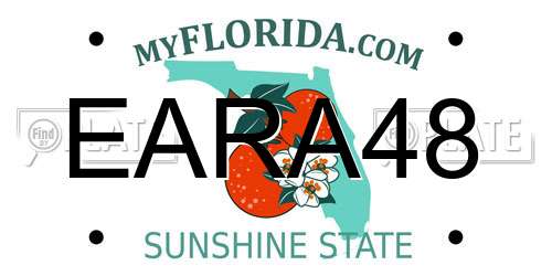 EARA48 Florida License Plate