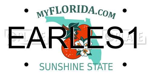 EARLES1 Florida License Plate