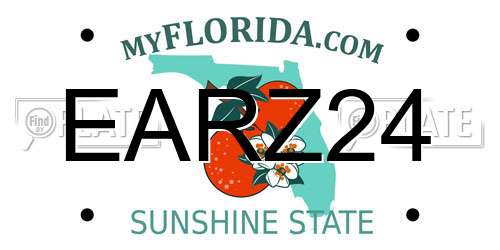 EARZ24 Florida License Plate