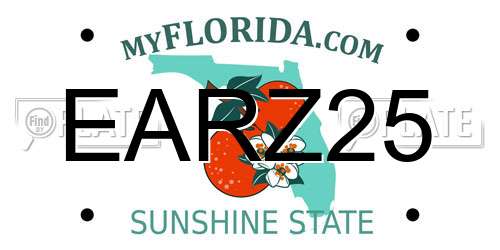EARZ25 Florida License Plate