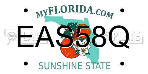 EAS58Q Florida License Plate