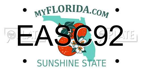 EASC92 Florida License Plate