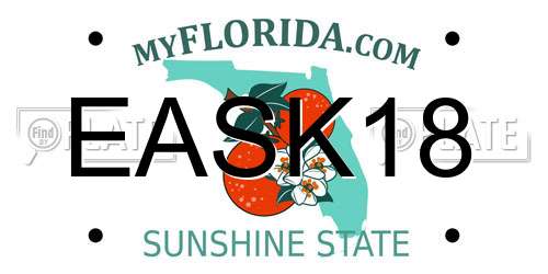 EASK18 Florida License Plate