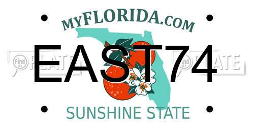 EAST74 Florida License Plate