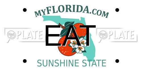 EAT Florida License Plate