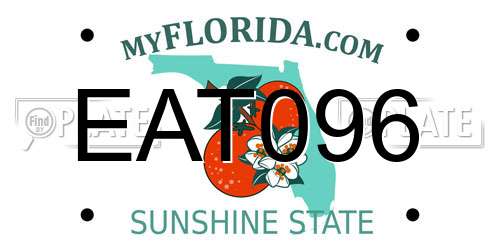 EAT096 Florida License Plate