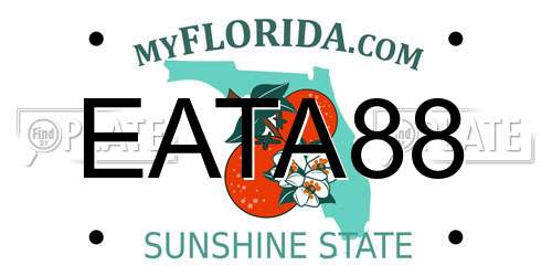EATA88 Florida License Plate