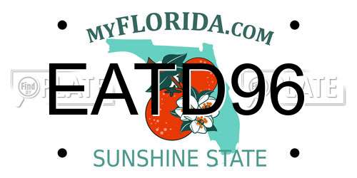 EATD96 Florida License Plate