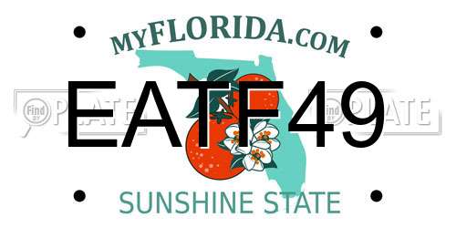 EATF49 Florida License Plate