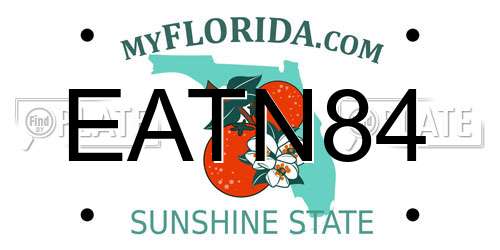 EATN84 Florida License Plate