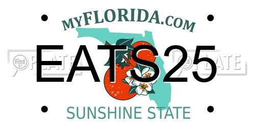 EATS25 Florida License Plate