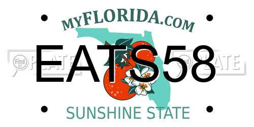 EATS58 Florida License Plate
