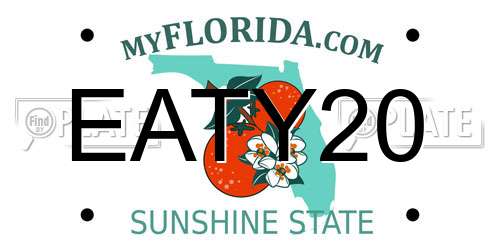 EATY20 Florida License Plate