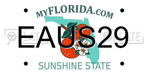 EAUS29 Florida License Plate