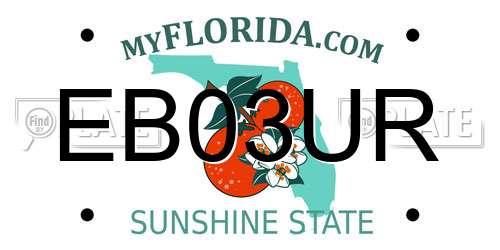 EB03UR Florida License Plate