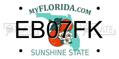EB07FK Florida License Plate