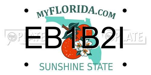 EB1B2I Florida License Plate