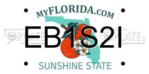 EB1S2I Florida License Plate