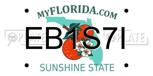 EB1S7I Florida License Plate