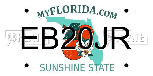 EB20JR Florida License Plate