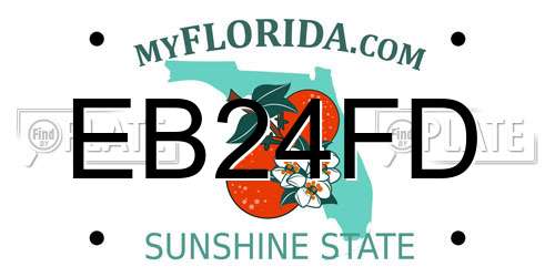 EB24FD Florida License Plate