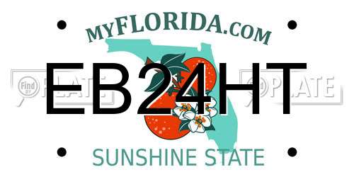 EB24HT Florida License Plate