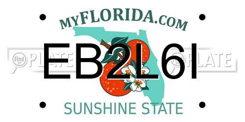EB2L6I Florida License Plate