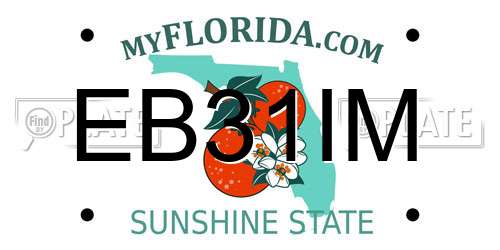 EB31IM Florida License Plate