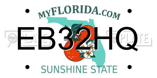 EB32HQ Florida License Plate