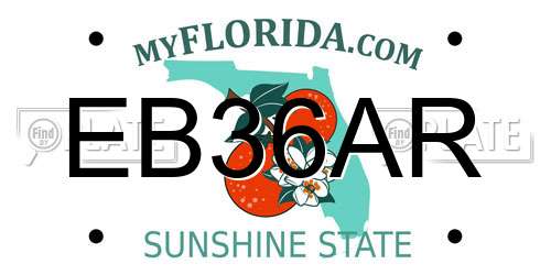 EB36AR Florida License Plate