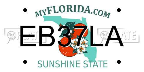 EB37LA Florida License Plate