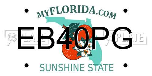 EB40PG Florida License Plate