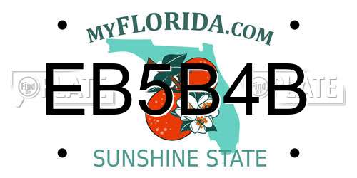 EB5B4B Florida License Plate